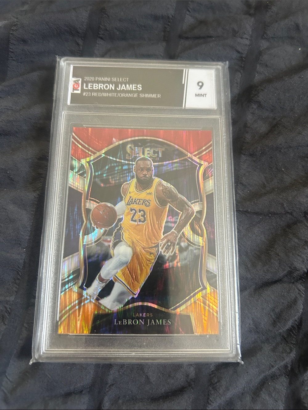 Red/White/Orange Shimmer Basketball Card - Graded